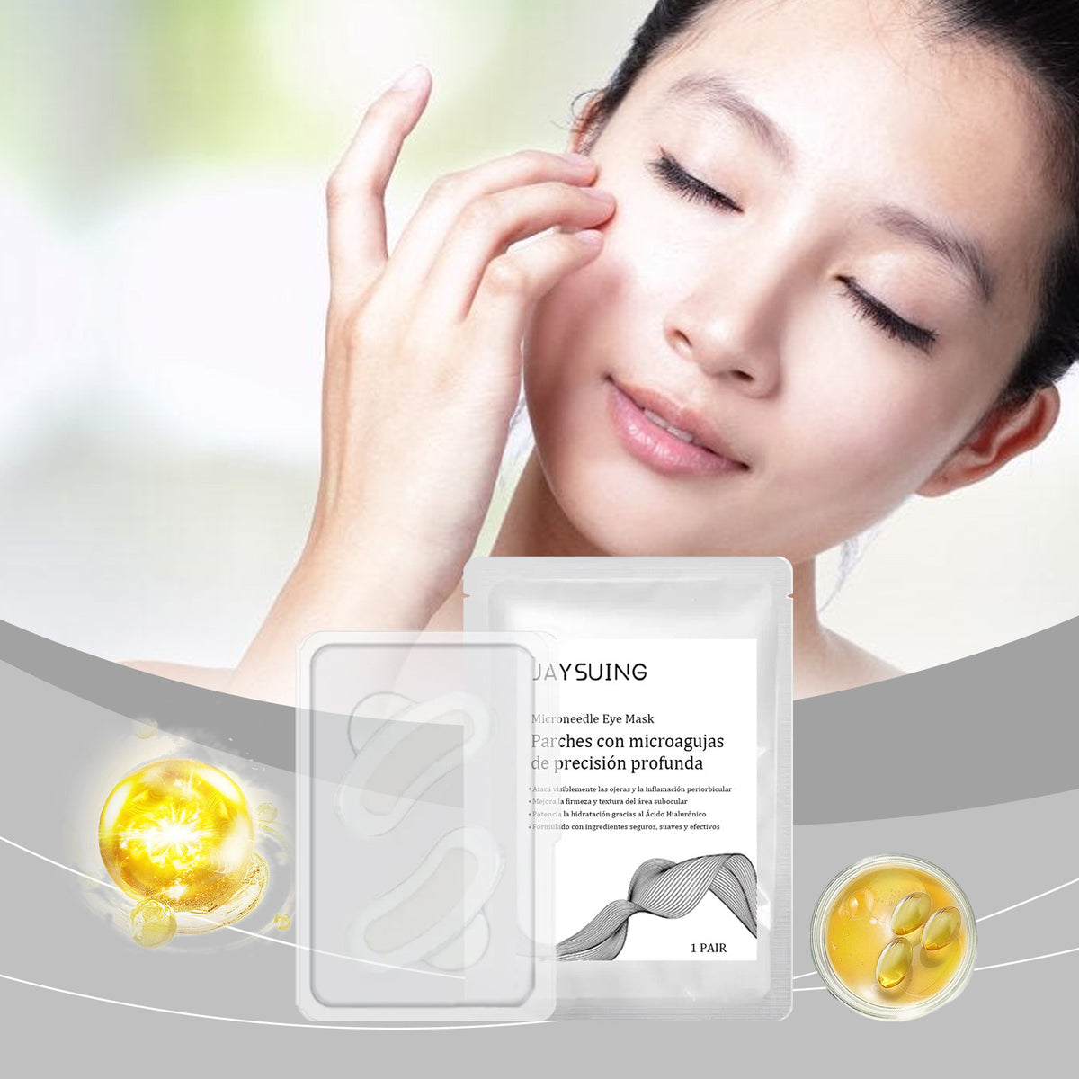 Micro Needle Eye Mask Patch for Skin Rejuvenation - 1 Pair
