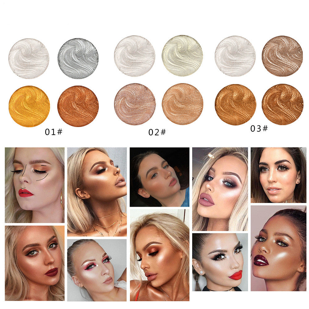 4-Color Highlighting Eyeshadow Palette Brightening Cake Makeup Set - CJ