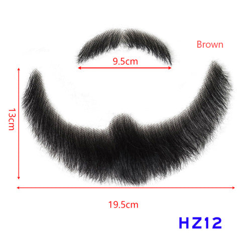 Hand-Woven Fake Beard & Eyebrow Makeup Props for Film & TV