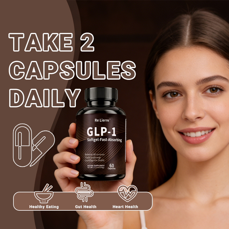 GLP-1 Supplement with Berberine, Green Tea & Curcumin - 60 Fast-Absorb Softgels