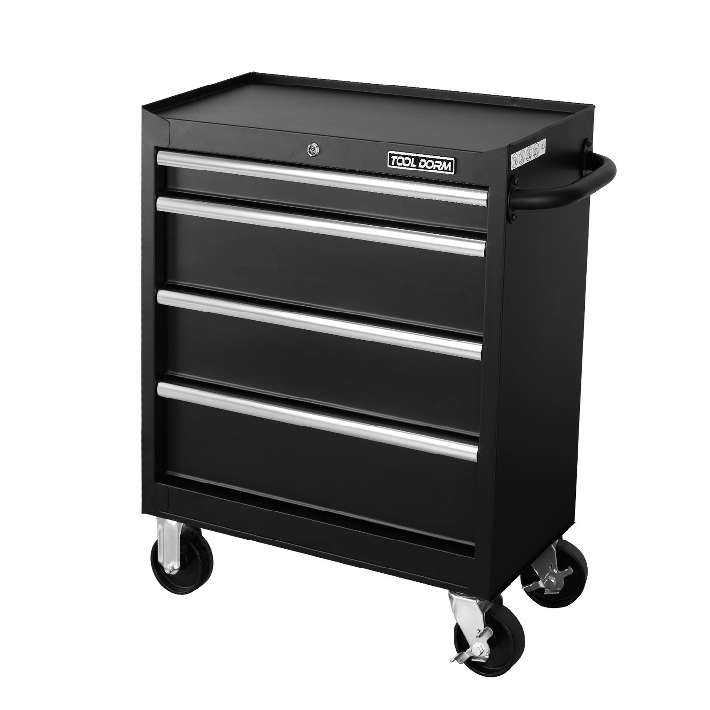 27-Inch Metal Tool Storage Cabinet with 4 Drawers and Wheels, Garage Workshop Organizer
