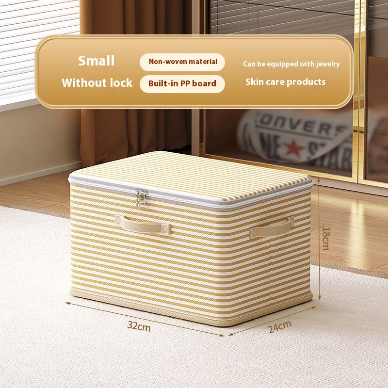 Large Lockable Clothes Storage Box with Handles for Home Organization