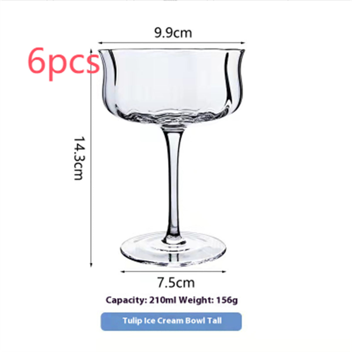 Simple Ins Style Handmade Crystal Glass Goblet - Multiple Variants