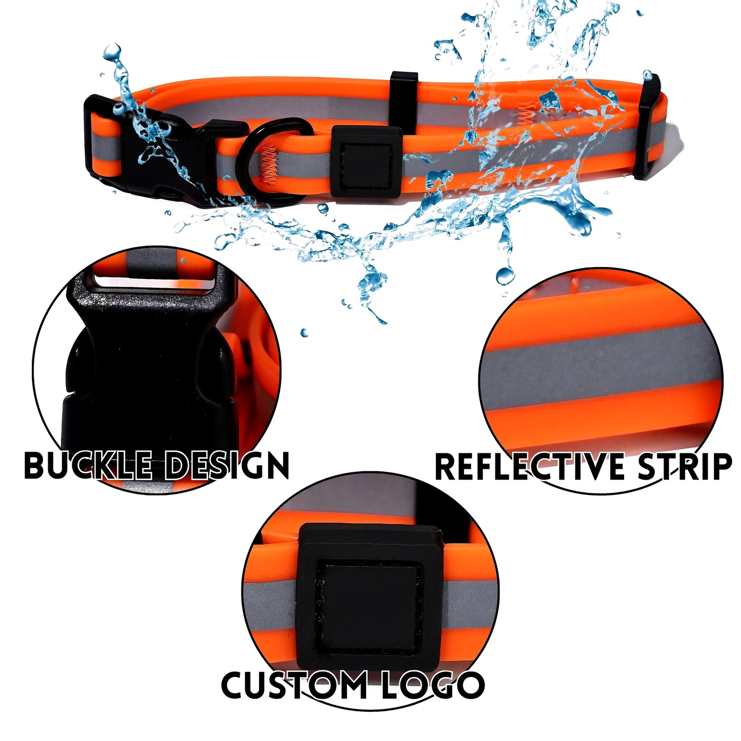 Reflective Pet Leash Set for Nighttime Safety - Waterproof & Durable