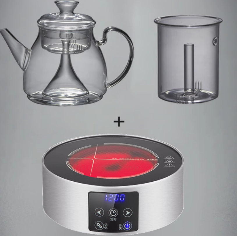 Large Capacity Glass Steam Teapot for Home Brewing - 1.5L