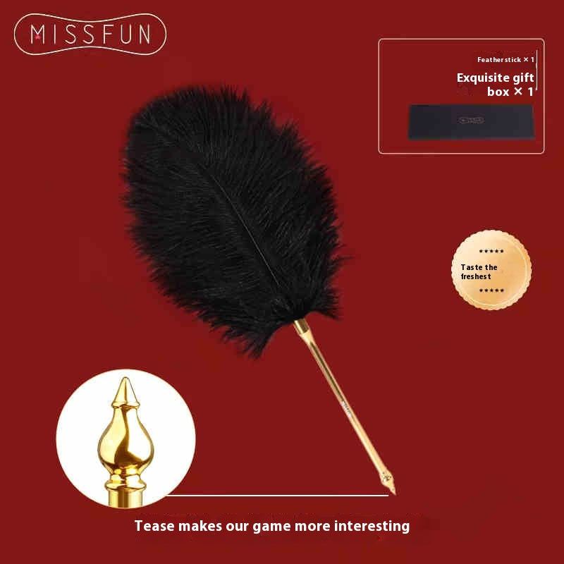 Feather Teasing Stick Prop for Creative Play and Performance