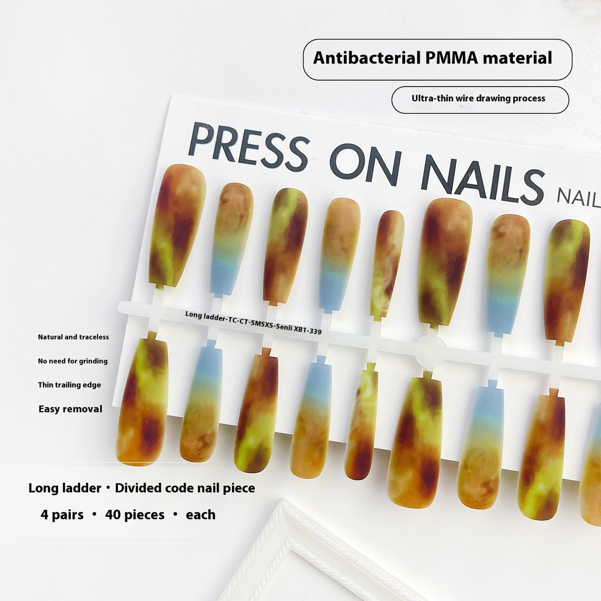 Gradient Autumn & Winter Nail Art Kit with Colorful Nail Stickers and Sealing Layers