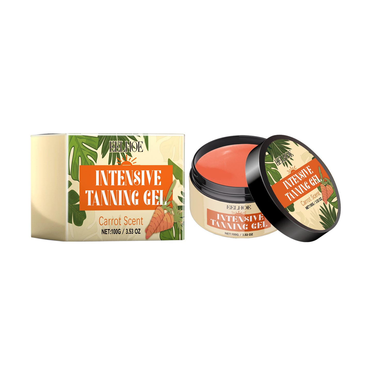 Natural Tanning Gel with Shea & Carrot Oil - Fast Absorbing Body Bronzer
