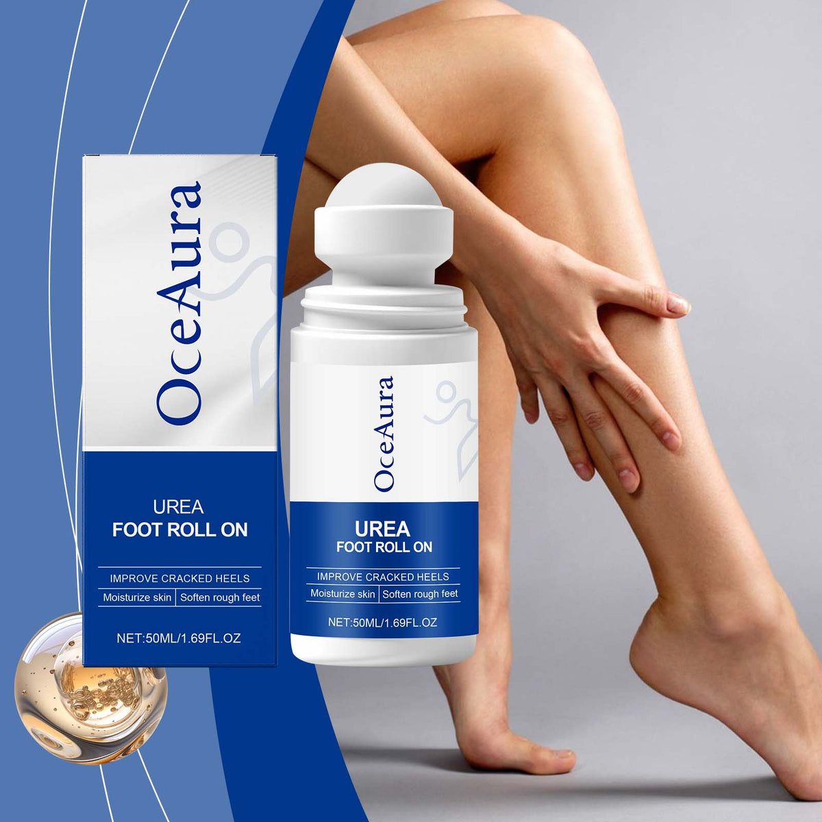 Urea Foot Moisturizer Roll-On 50ml - Hydrating Foot Care Solution