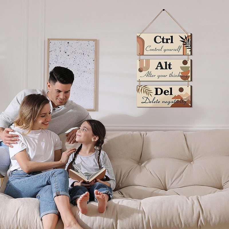 Inspirational Wooden Wall Decor Frame - Hanging Pendant for Office & Home