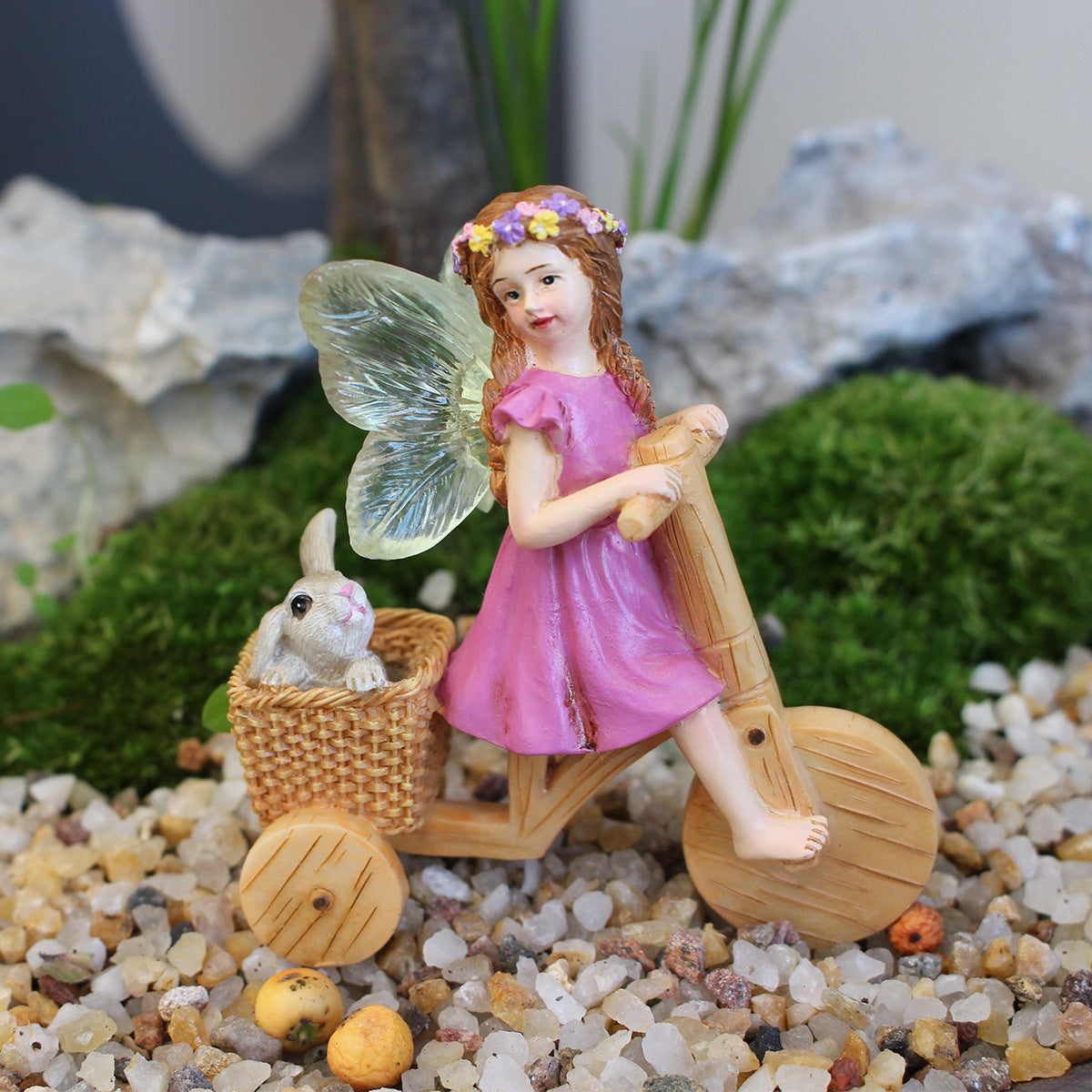 Decorative Elf Fairy Plant Set - Two Resin Potted Garden Ornaments