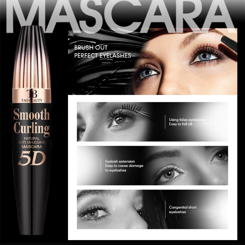 Waterproof Lengthening Mascara - Smudge-Proof, Volumizing & Curling, Fast-Drying Makeup