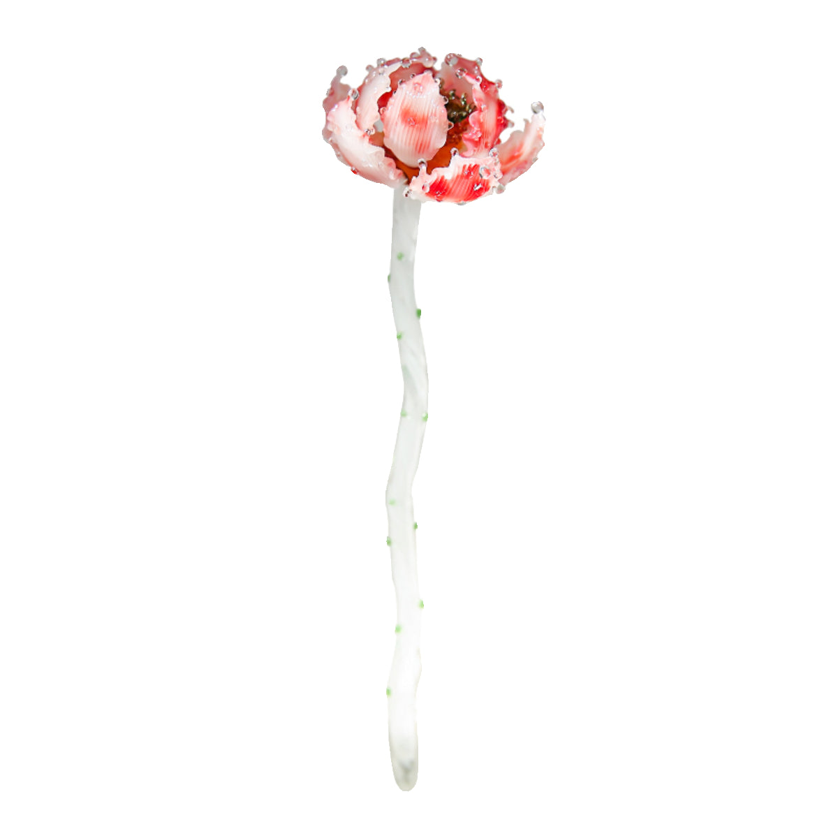 Delicate Succulent Glass Plant Decoration with Flowerpot - Home & Garden