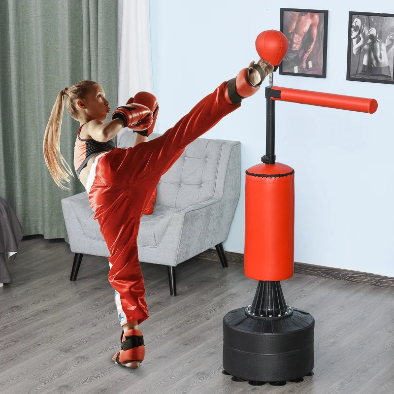 Freestanding Boxing Bag with Speed Ball and Adjustable Height