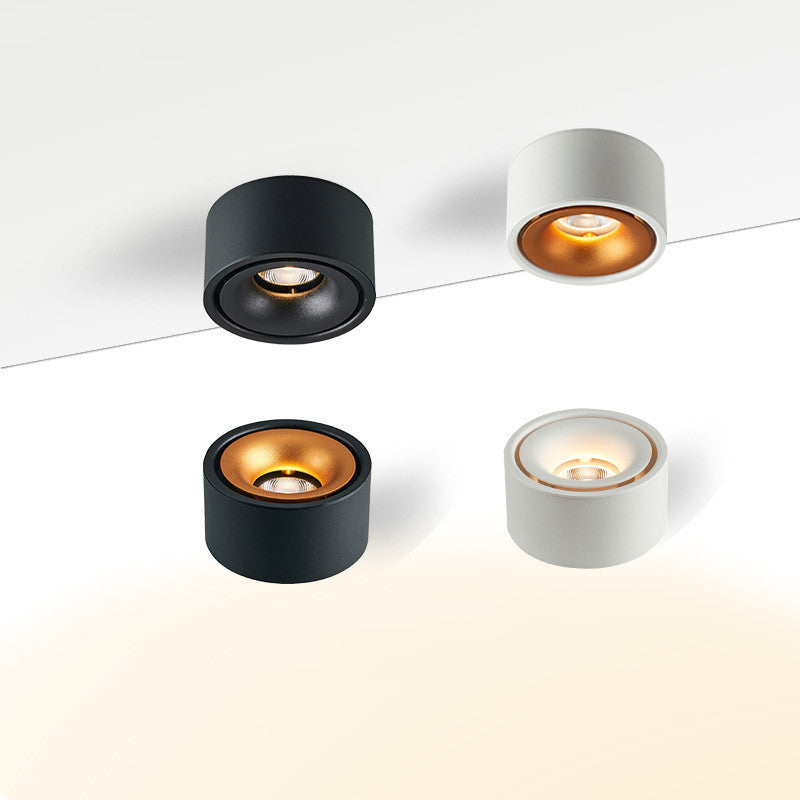 Round Nordic Surface Mounted LED Ceiling Spotlight - Modern, Adjustable Lighting Fixture