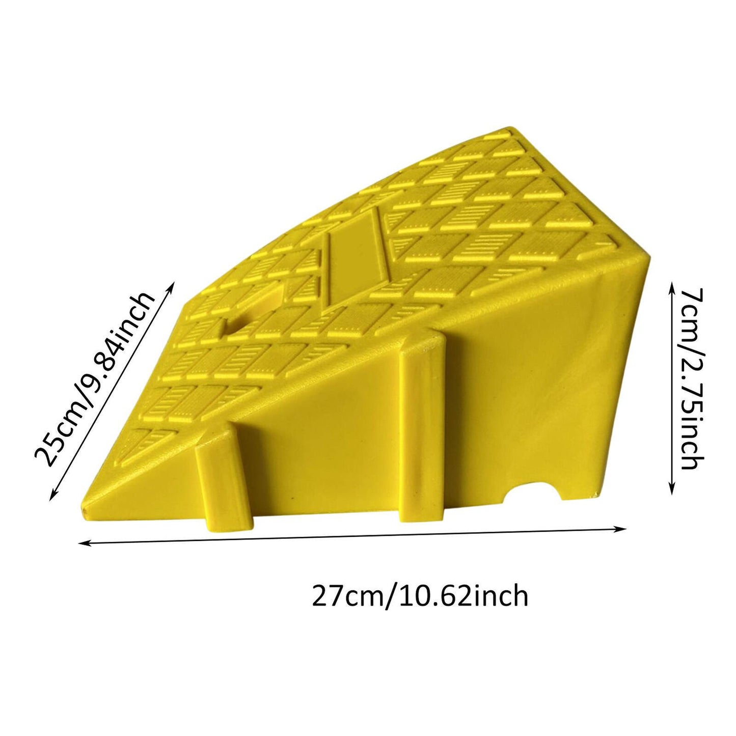 Yellow Curb Ramp Pair for Driveway and Vehicle Access - Heavy Duty PVC