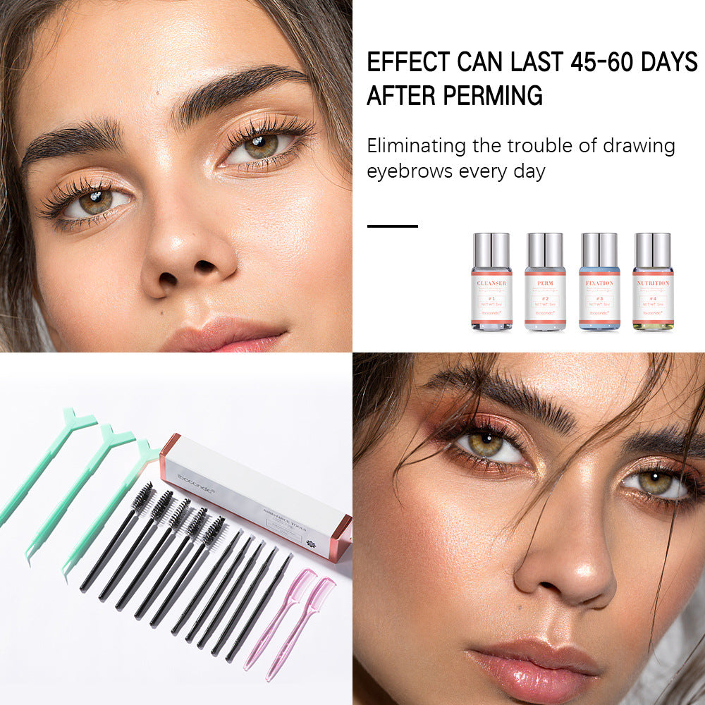 9-Piece Eyebrow Perm Set with Hot Agent for Eyebrow Styling