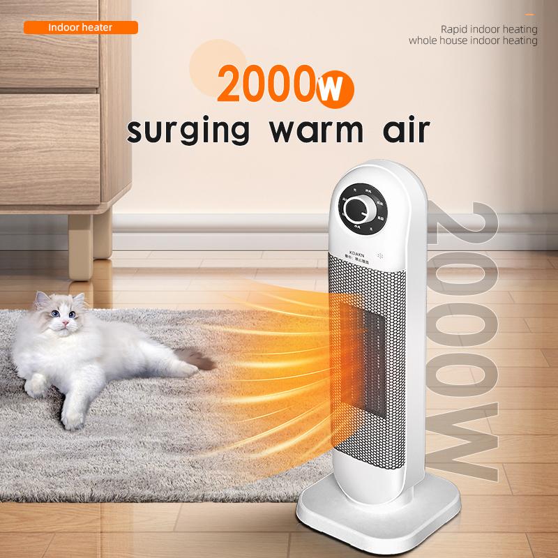 2000W Adjustable Indoor Space Heater with 6 Speed Settings for Home Use