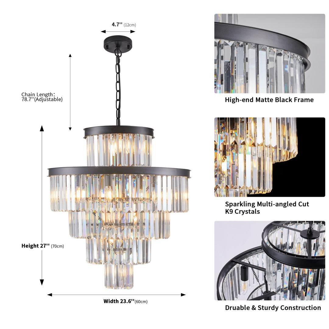 Luxury Crystal Chandelier - 15-Light Pendant Light Fixture
