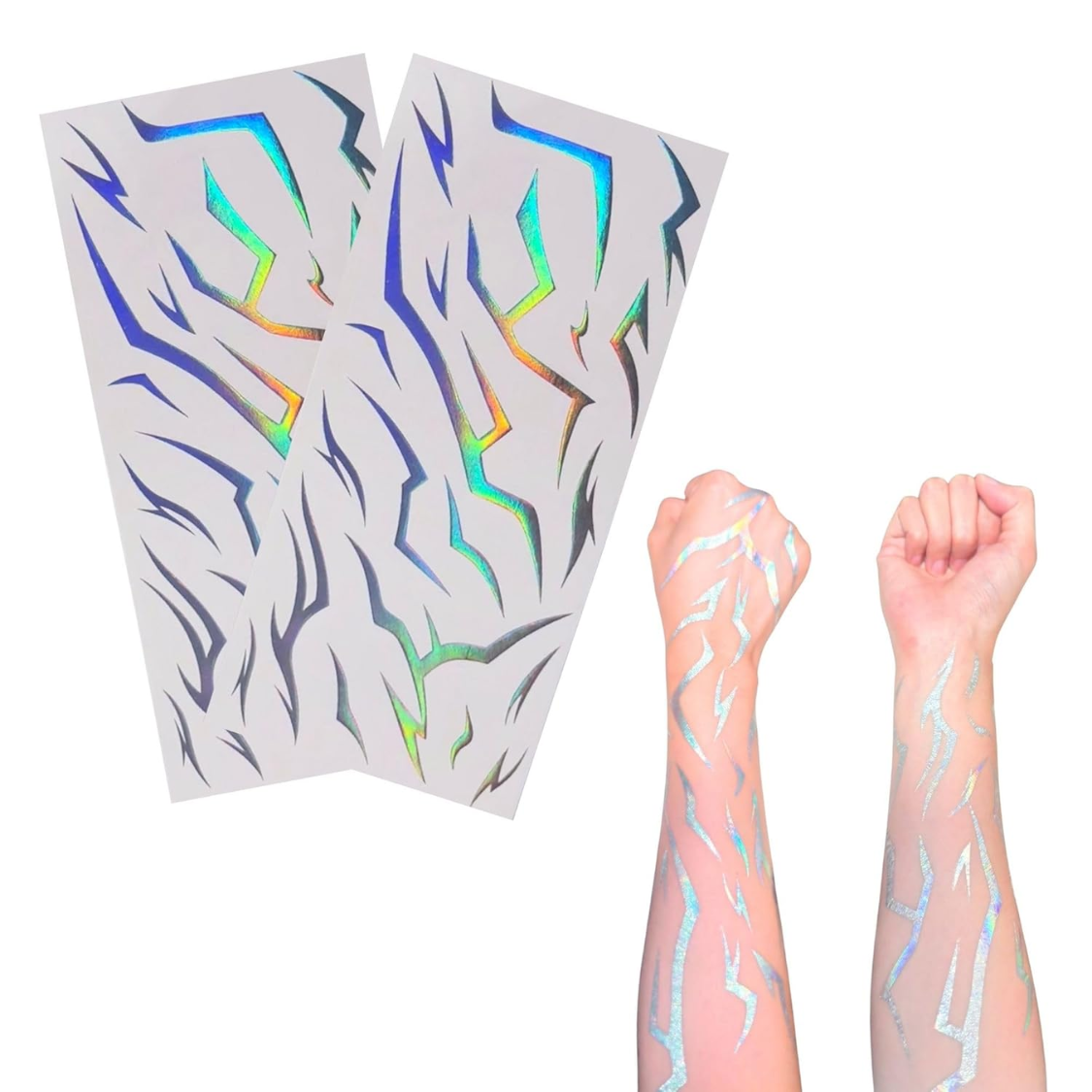 K-Style Demon Mark Tattoos - 50 Piece Dark Concept Makeup Stickers