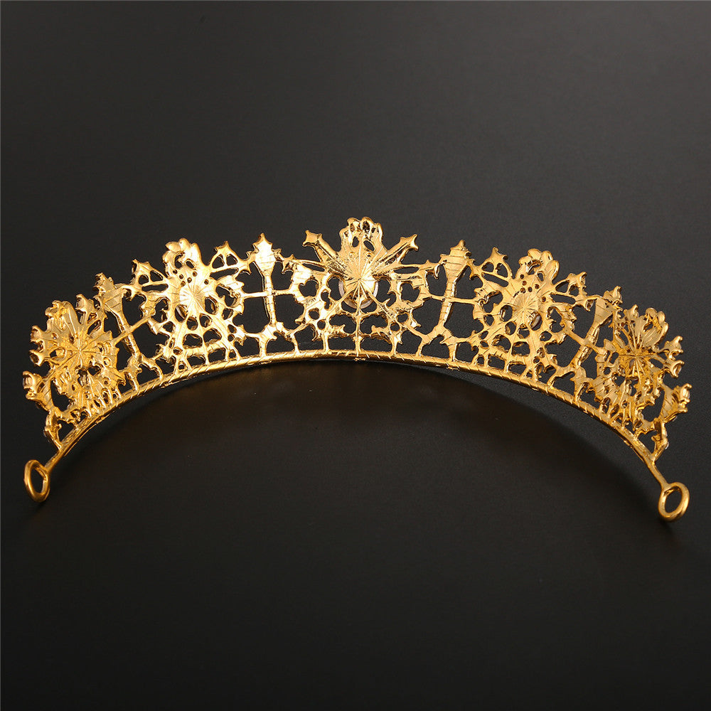 Baroque Flower Hair Clip - Gold, White, Diamond, Emerald