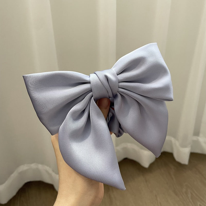 Satin Bow Hair Clip - Mori Style