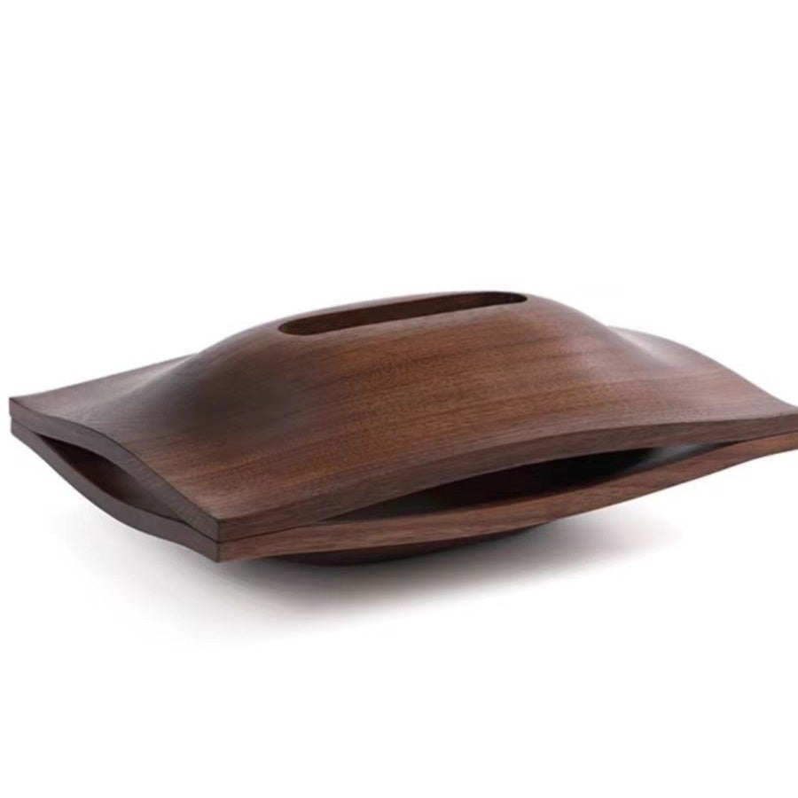 Minimalist Solid Wood Tissue Box Holder for Desk or Bathroom
