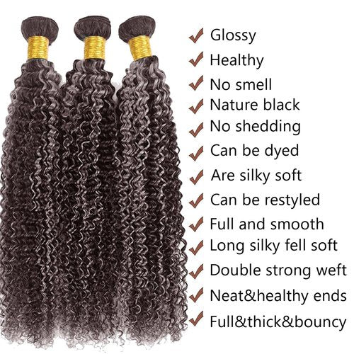Fabimiya P4/GREY Human Hair Bundles 20 22 24 inch Jerry Curly Wave Human Hair Bundles Highlight Chocolate Grey Unprocessed Soft Sewn In Hair with Double Weft for Black Women
