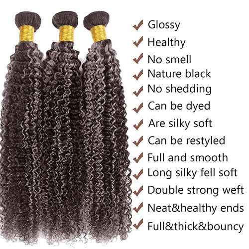 Fabimiya Bundles Human Hair Deep Wave P4/GREY Human Hair Bundles Unprocessed Brazilian Virgin Hair Bundles P4/GREY Human Hair Bundles Quick Weave Hair Extension