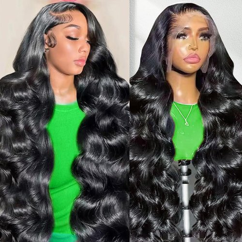 Nognut 13x6 Body Wave Lace Front Wigs Human Hair 200% Density Body Wave Lace Frontal Wigs Human Hair for Women Pre Plucked Glueless Wigs with Baby Hair 24 Inch