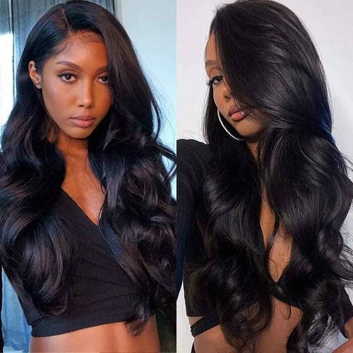 UNice Hair Body Wave 4x4 lace Closure Free Part, Unprocessed Brazilian Human Virgin Hair Swiss Lace Closure Natural Black Color 14 inch