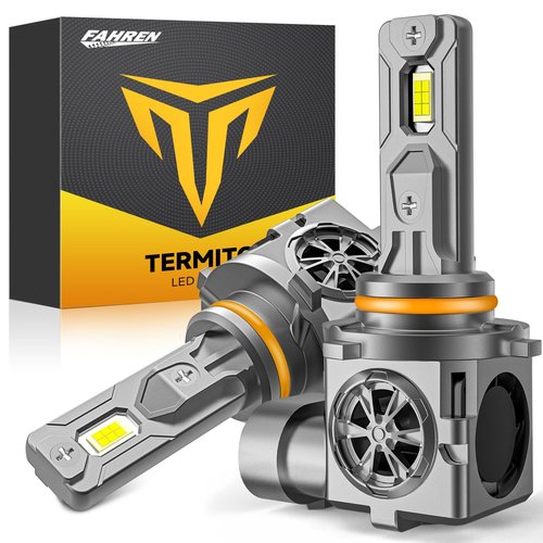 Termitor 9005/HB3 LED Bulbs, 40000LM 900% Ultra Brightness, 6500K Cool White,1:1 Mini Halogen Size, Fog Light Bulbs with Cooling Fan, Plug and Play, Pack of 2