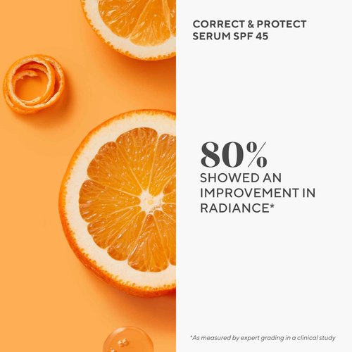 Murad Correct & Protect Broad Spectrum SPF 45 – 100% Mineral Sunscreen with Carotenoid Technology and Beet Root for Brightening, Blue Light Defense, and Even Skin Tone – 1.0 Fl Oz