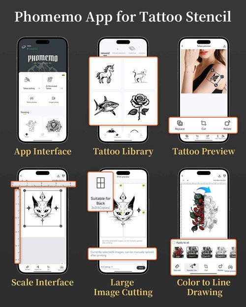 Phomemo TP31 Wireless Tattoo Stencil Printer with 130pcs Tattoo Transfer Paper
