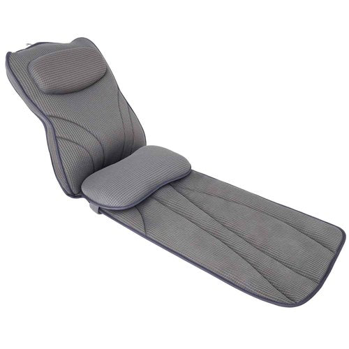 Extra Long Thick Full Body Bath Pillow for Tub with Lumbar Pillow- Luxury 4D Air Mesh Bathtub Pillow with Head, Shoulder & Back Support, Non-Slip Bath Cushion with Suction Cups, Fits All Tubs-Gray