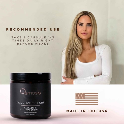OSMOSIS Skincare Digestive Support Enzyme Supplement, 100 Count