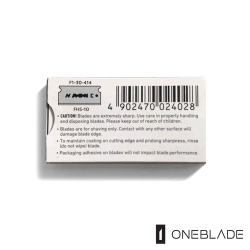 90 Feather FHS-10 Japanese Steel Razor Blades - Refill for OneBlade Core, Hybrid, & Genesis Razors - Single Blade Razor