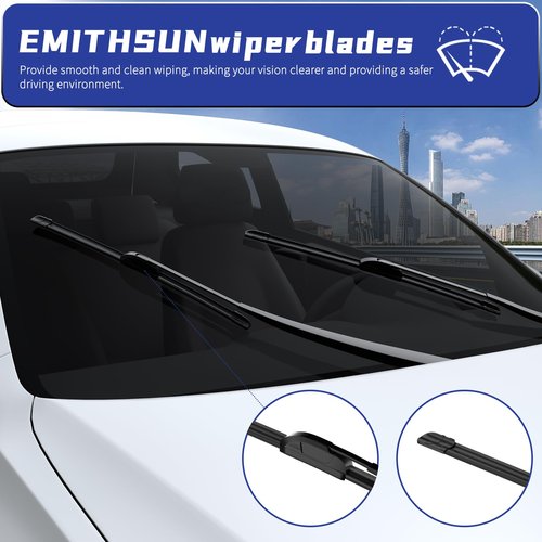 EMITHSUN OEM QUALITY 13" + 13" Premium All-Seasons Stable And Quiet Windshield Wiper Blades(Set of 2)