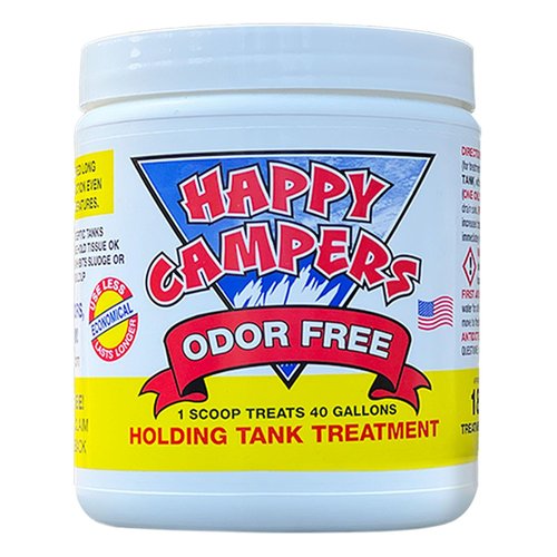 Happy Campers RV Toilet Treatment - Powerful Odor Control, Long-Lasting RV Tank Treatment - Prevents Clogs, Buildup, Sensor Failure - Keeps Holding Tank Clean & Healthy, Odor Free