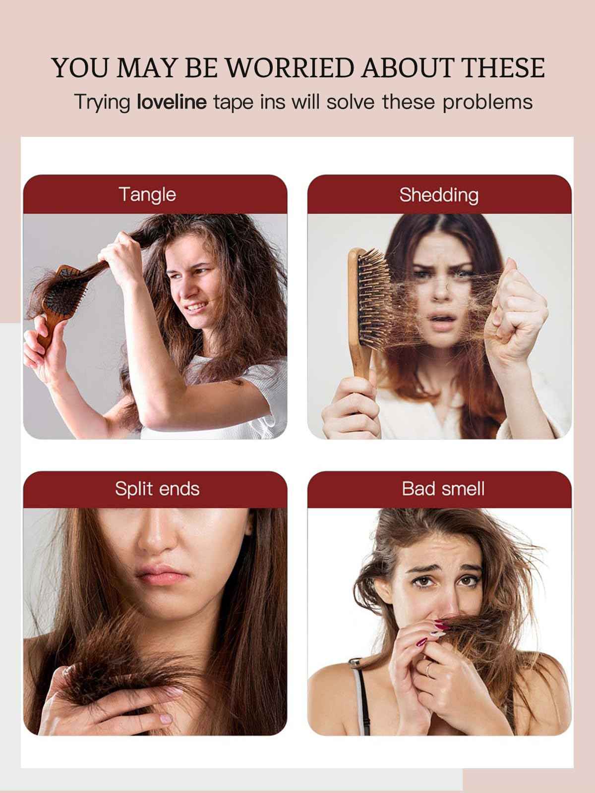 LOVELINE Tape in Hair Extensions Human Hair, Drak Brown, 22 Inch 20Pcs 50g, Skin Weft Seamless Invisible, Soft and Thick Luxury Remy Human Hair Extensions