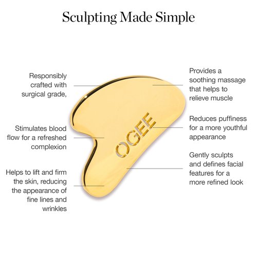 Ogee Sculptor Gua Sha Facial Tools - Zamac Gua Sha Stone Facial Massager