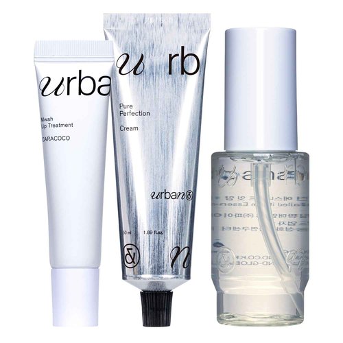 Urbanand Perfect Trio: Vegan S.Nailed it yam Essence, Pure Perfection Cream, Mwah Lip Treatment CARACOCO, Hydrating, Radiant, Soft Skin & Lips, Korean Skincare Set