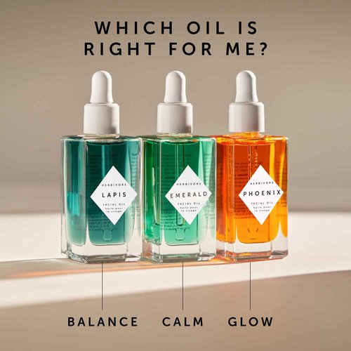 HERBIVORE Emerald Facial Oil | Hydrating, Glowing, Calming & Moisturizing Facial Oil with Ashwagandha & Squalane, Plant-based, Vegan, Non-Comedogenic, 50 mL / 1.7 oz