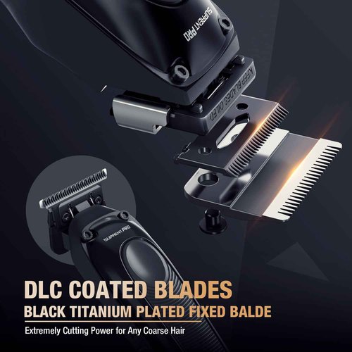 Professional Hair Clippers for Men - Detachable Blade with Power Compensator Motor - Cordless Hair Trimmer Set for Barbers with Charging Base - Premium Hair Clipper Kit - Gift for Men