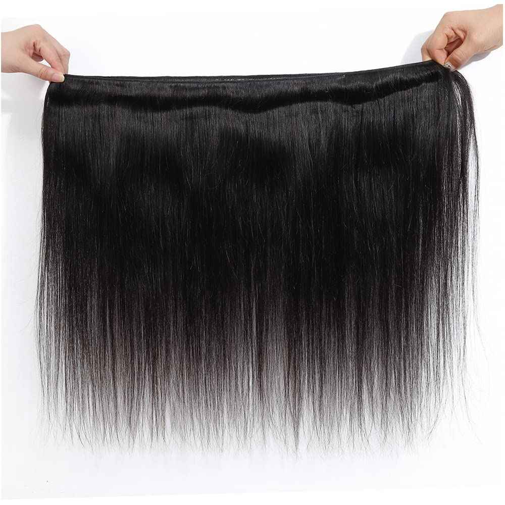 30 30 30 Inch Straight Human Hair Natural Black Color Brazilian Straight Bundles Human Hair unprocessed Virgin Hair Extensions