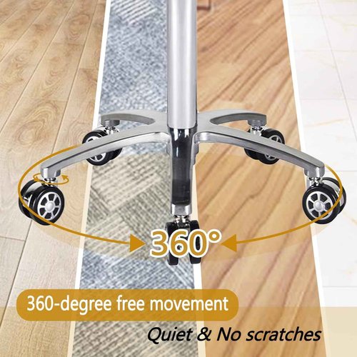 Antlu Rolling Stool Swivel Chair for Office Medical Salon Tattoo Kitchen Massage Work,Adjustable Height Hydraulic Stool with Wheels (Black)