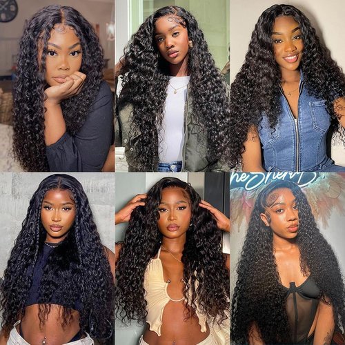 Human Hair Bundles Deep Wave 3 Bundles (16 18 20inches) 12A Grade Brazilian Virgin 100% Unprocessed Human Hair Deep Wavy Bundles Natural Black Weave Raw Hair