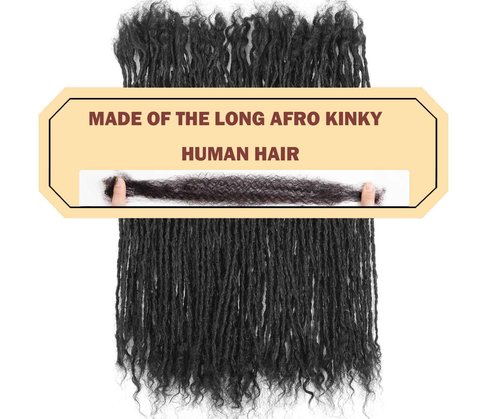 8-12 Inch Sister locs Human Hair Handmade Interlock Locs Curly Tips Sister Locs Real Human Hair Microlocs Extensions Permanent Dreadlock Extensions Natural Soft Looking (0.1cm,10 Inch-60 Strands)