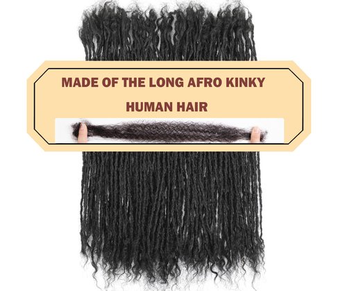 8-12 Inch Sister locs Human Hair Handmade Interlock Locs Curly Tips Sister Locs Real Human Hair Microlocs Extensions Permanent Dreadlock Extensions Natural Soft Looking (0.1cm,10 Inch-40 Strands)