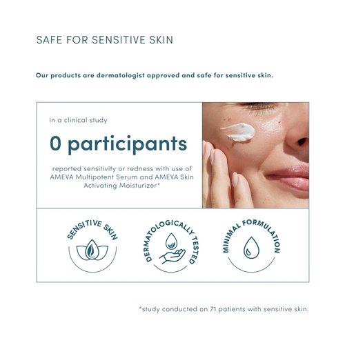 AMEVA Mevalonic Acid Multipotent Serum: Plant-Based, Vegan, Boosts Collagen, Hyaluronic Acid, For Sensitive Skin, Anti-Aging, Velvety Soft, Enhances Radiance (Multipotent Serum)